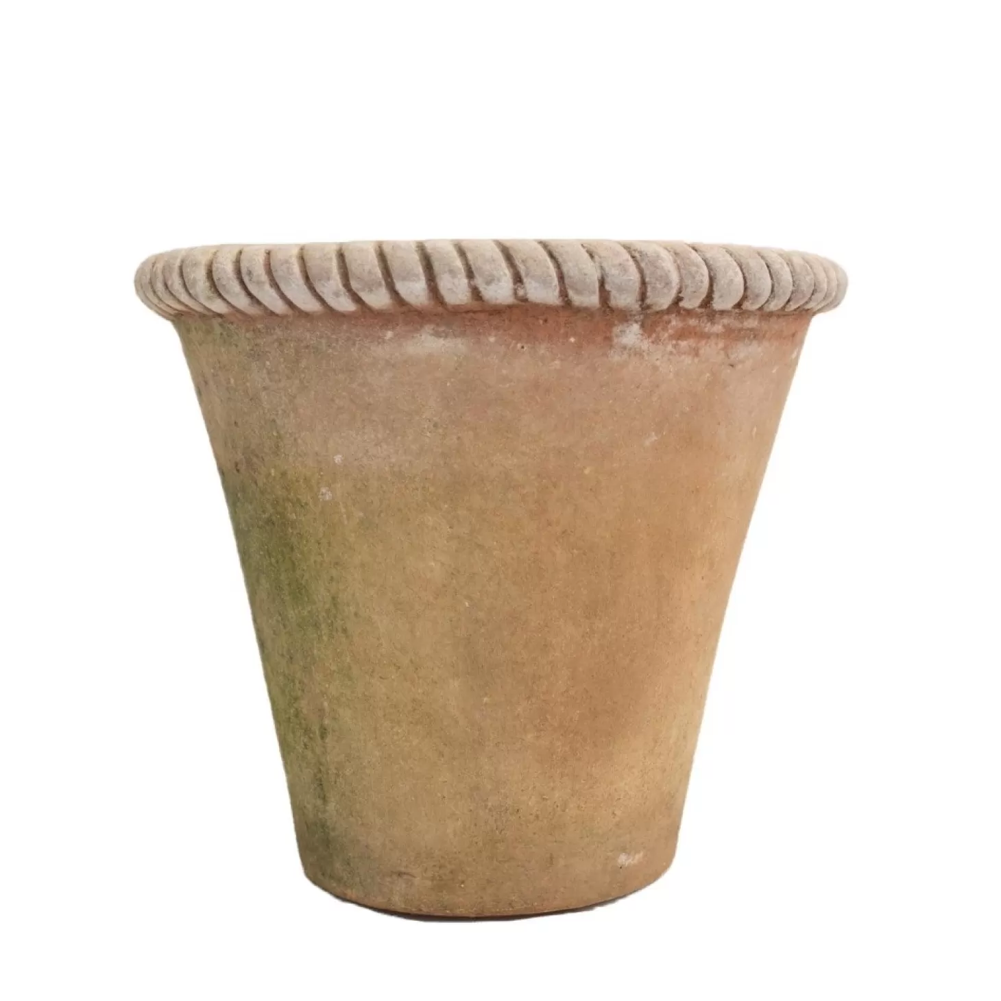 Pottery + Planters + Containers>Roger's Gardens 7" Braid Top Terracotta Planter