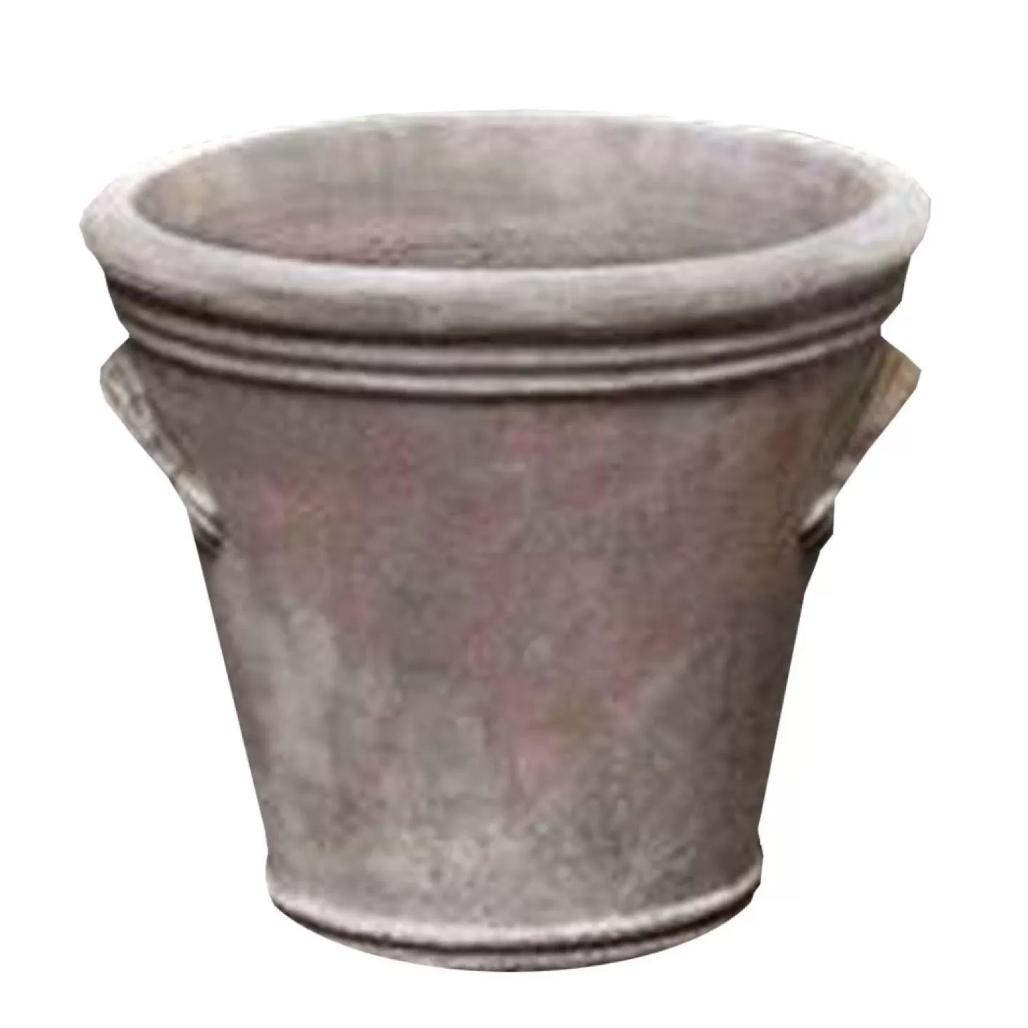 Pottery + Planters + Containers>Roger's Gardens Antico Terra Cotta Fluted Handle Planter