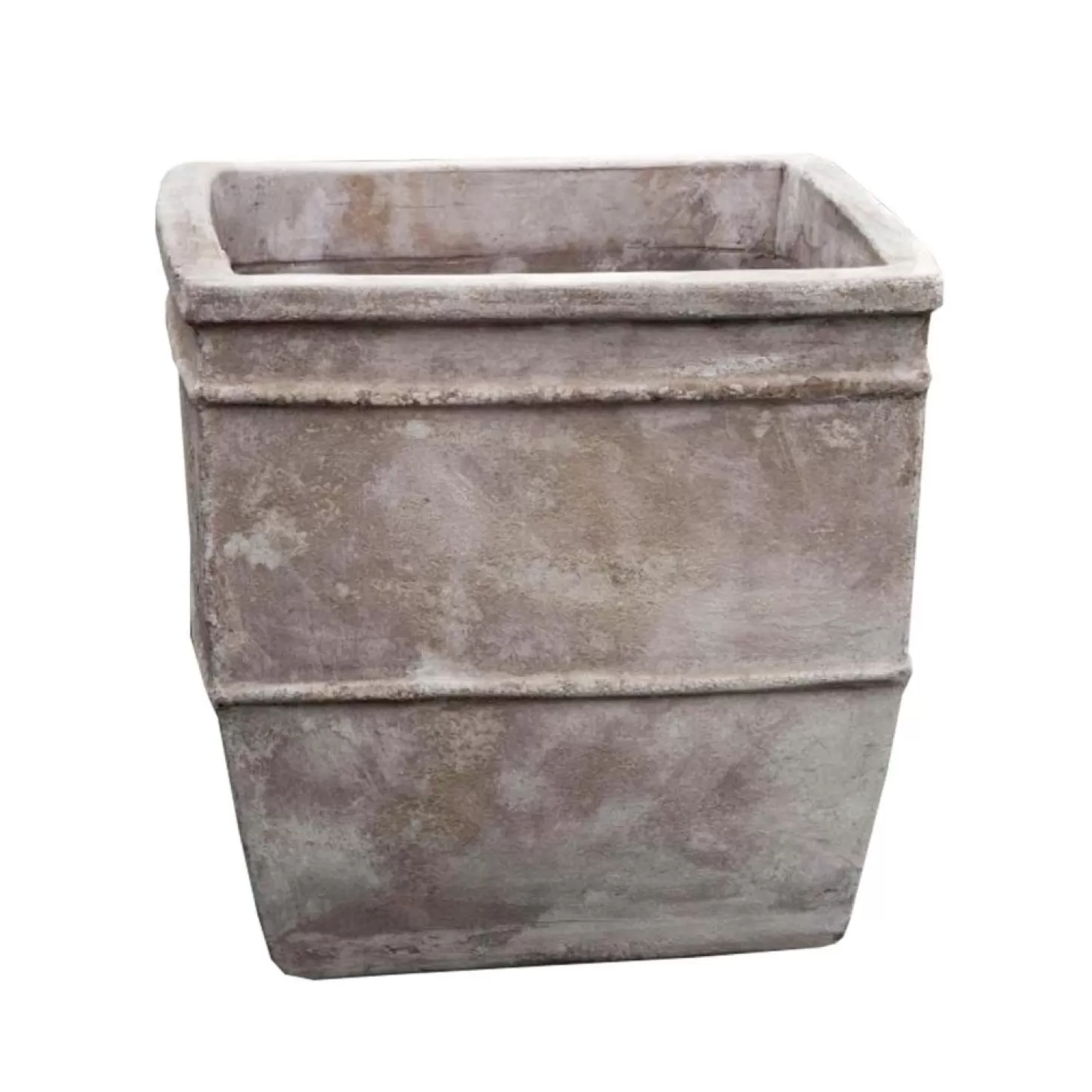 Pottery + Planters + Containers>Roger's Gardens Antico Terra Cotta Square Planter