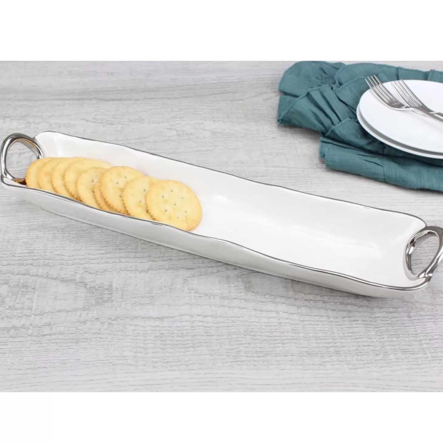 Serveware>Roger's Gardens Argentinian Salerno Cracker Tray