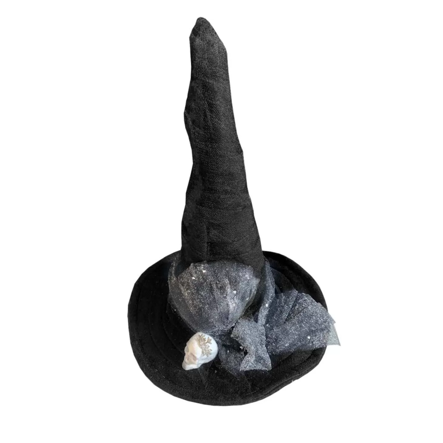 Halloween Decor>Roger's Gardens Black Witch's Hat - 15" Tall