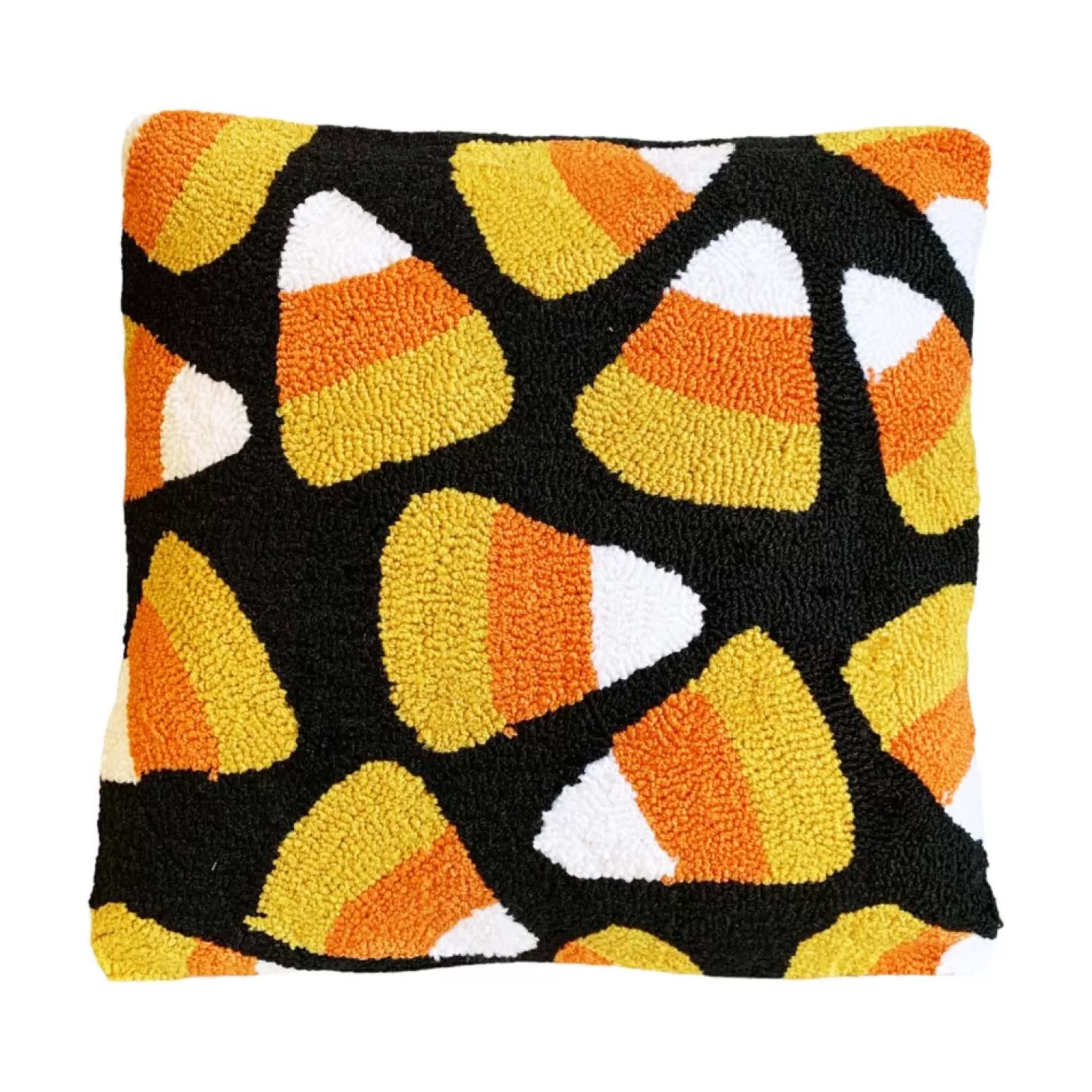 Halloween Decor>Roger's Gardens Candy Corn Pillow - 18" X 18"