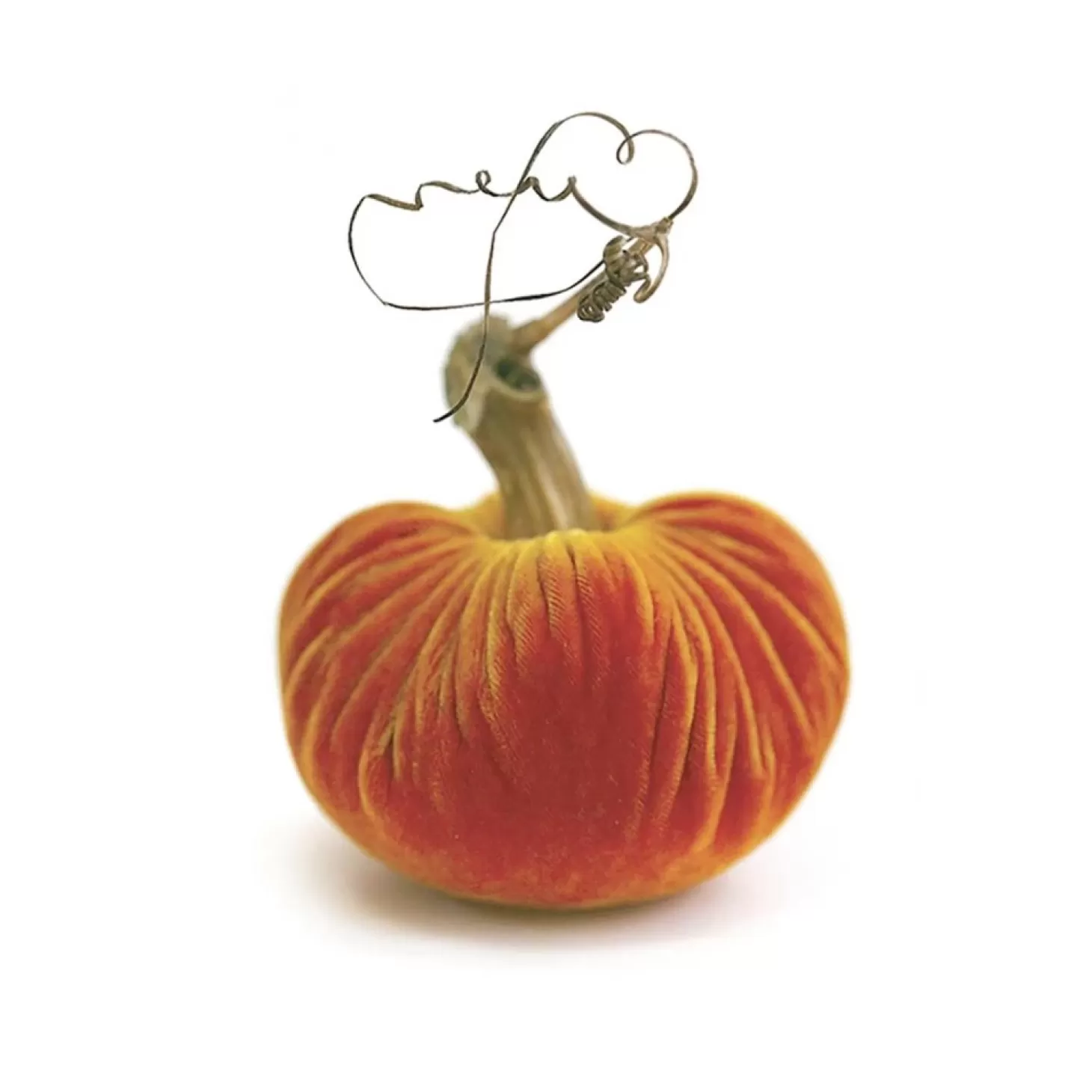 Halloween Decor>Roger's Gardens Carrot Velvet Pumpkin - 6" Tall To 13" Tall