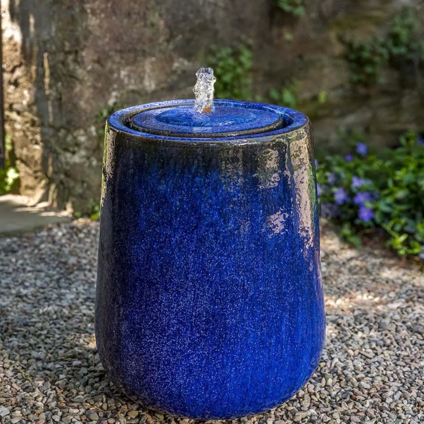 Fountains>Roger's Gardens Daralis Fountain, Small - Riviera Blue