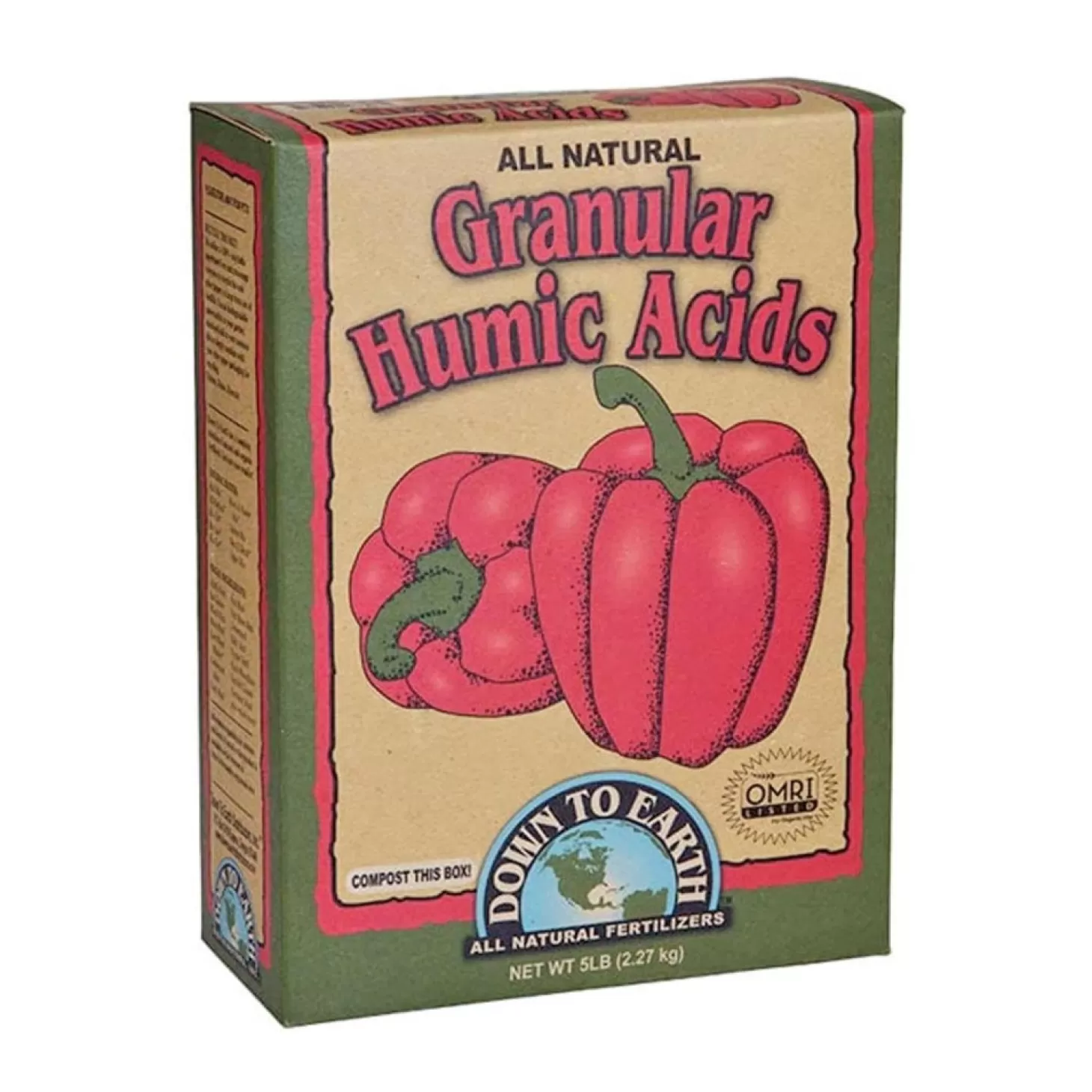 Soils + Fertilizers + Sprays>Roger's Gardens Down To Earth Organic Humic Acids Fertilizer - 5Lbs