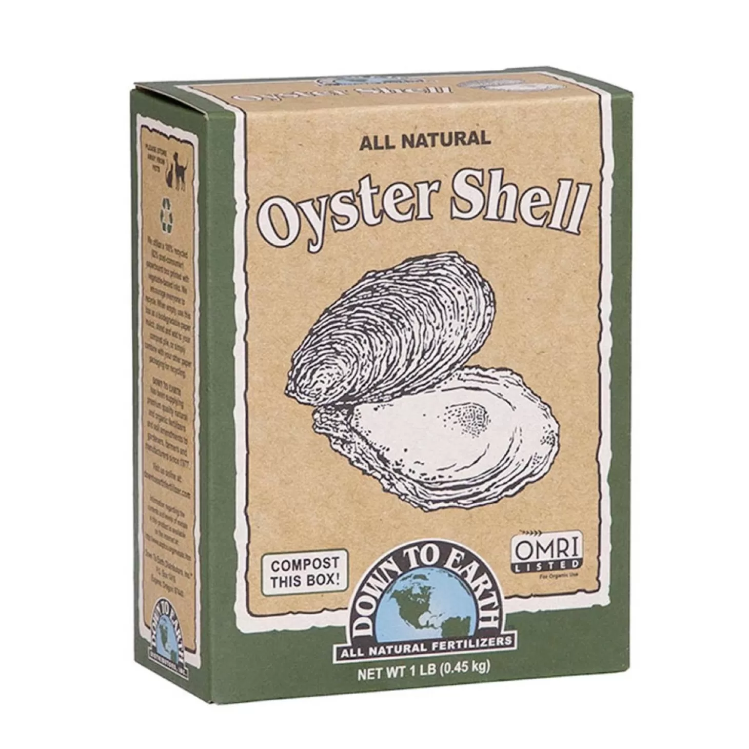 Soils + Fertilizers + Sprays>Roger's Gardens Down To Earth Organic Oyster Shell - 1Lbs