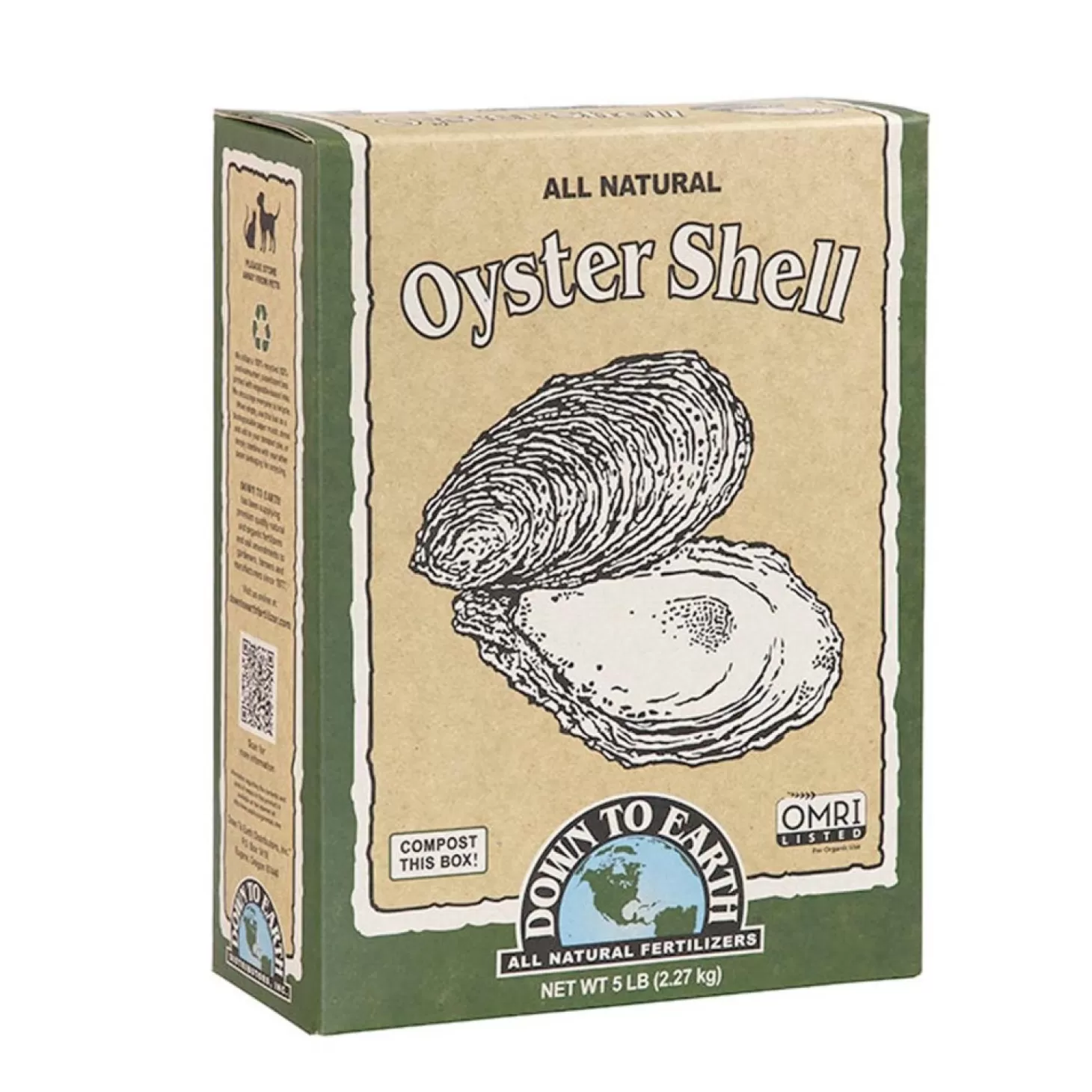 Soils + Fertilizers + Sprays>Roger's Gardens Down To Earth Organic Oyster Shell - 5Lbs