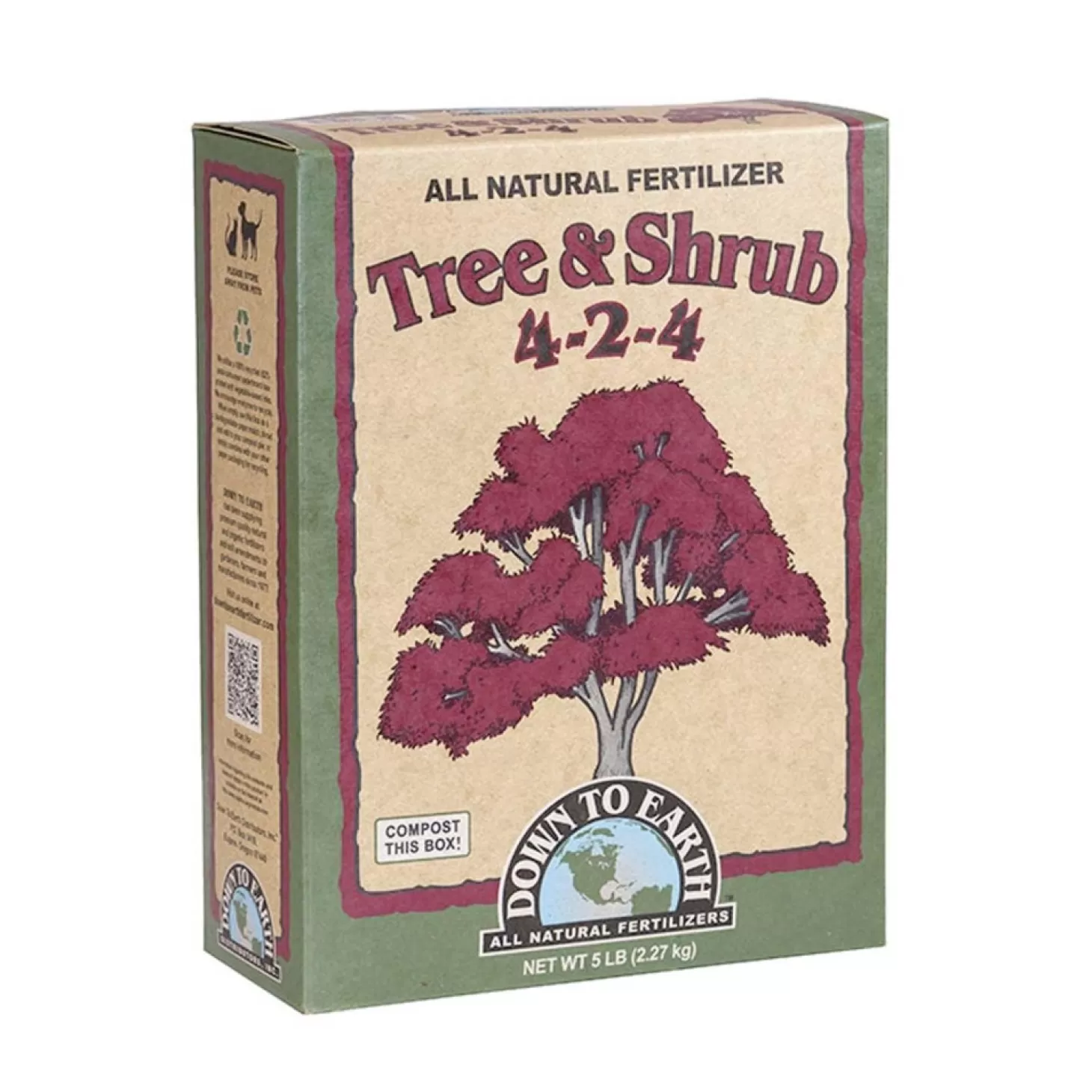 Soils + Fertilizers + Sprays>Roger's Gardens Down To Earth Organic Tree Shrub With Mycorrhizal Fertilizer - 5Lbs