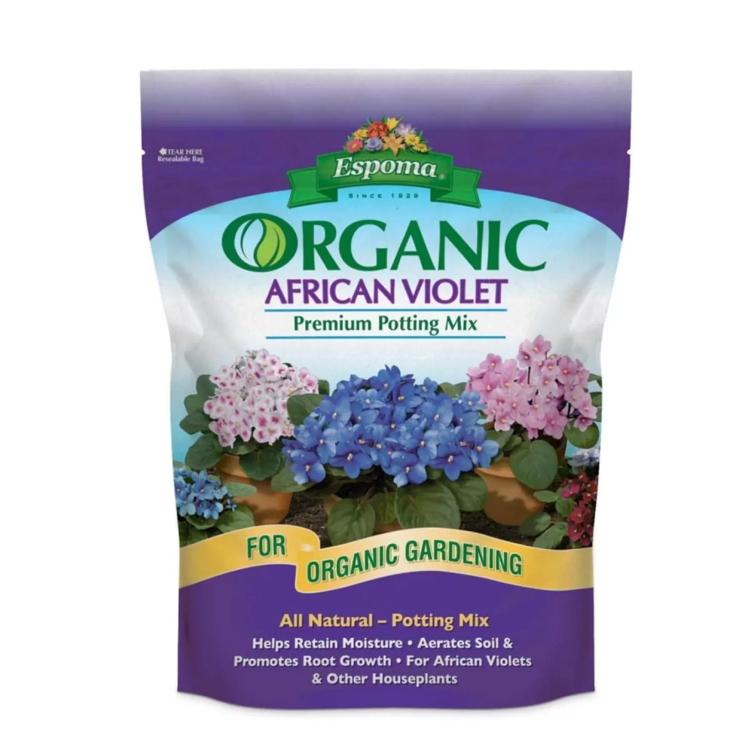 Soils + Fertilizers + Sprays>Roger's Gardens Espoma Organic African Violet Potting Mix