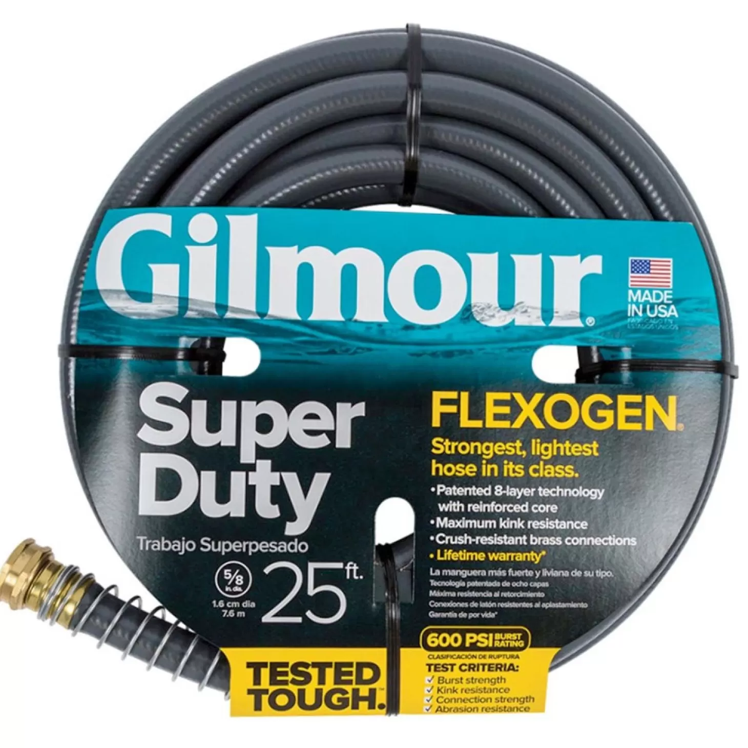 Garden Gloves + Tools + Accessories>Roger's Gardens Gilmour Flexogen Super Duty Hose - 25Ft