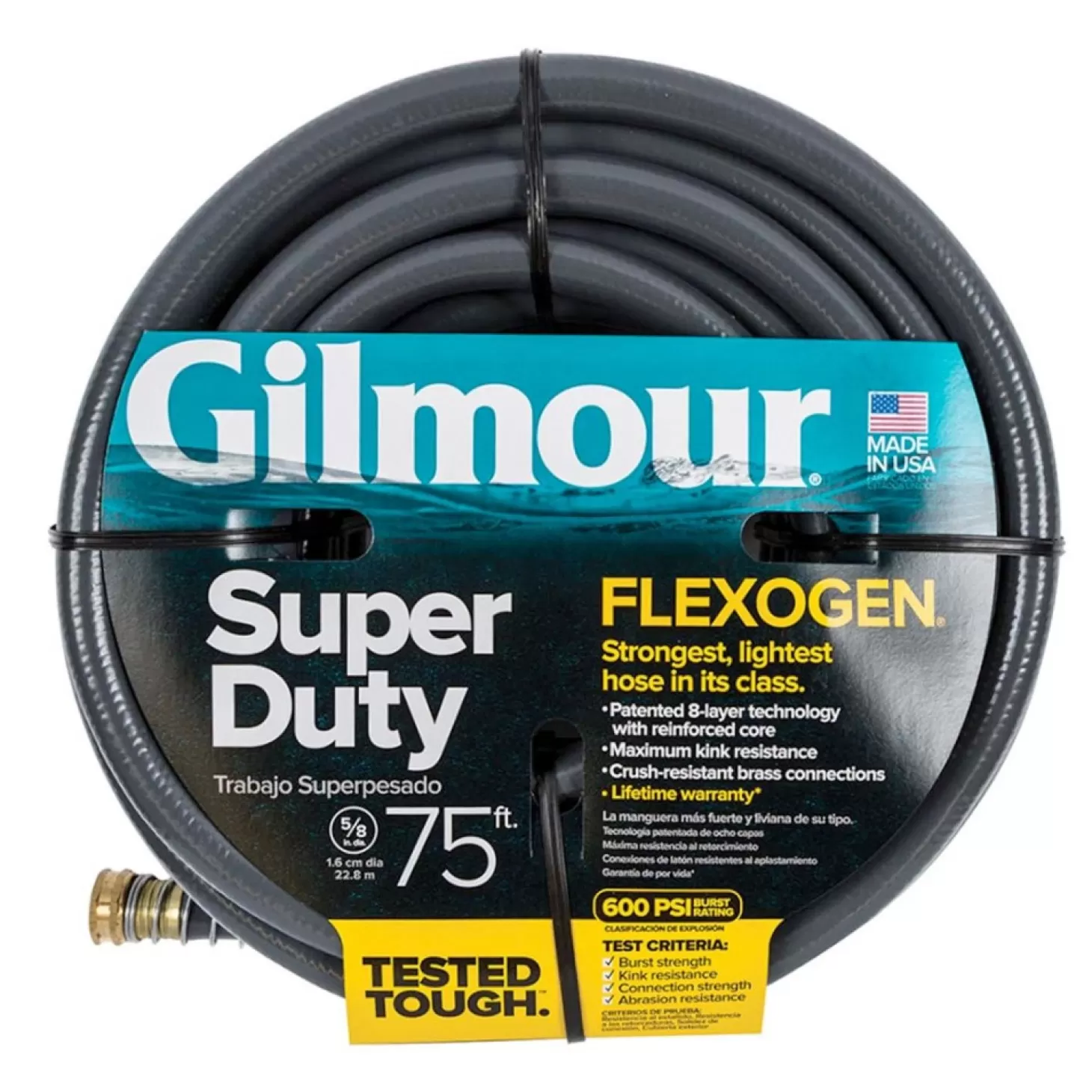 Garden Gloves + Tools + Accessories>Roger's Gardens Gilmour Flexogen Super Duty Hose - 75Ft