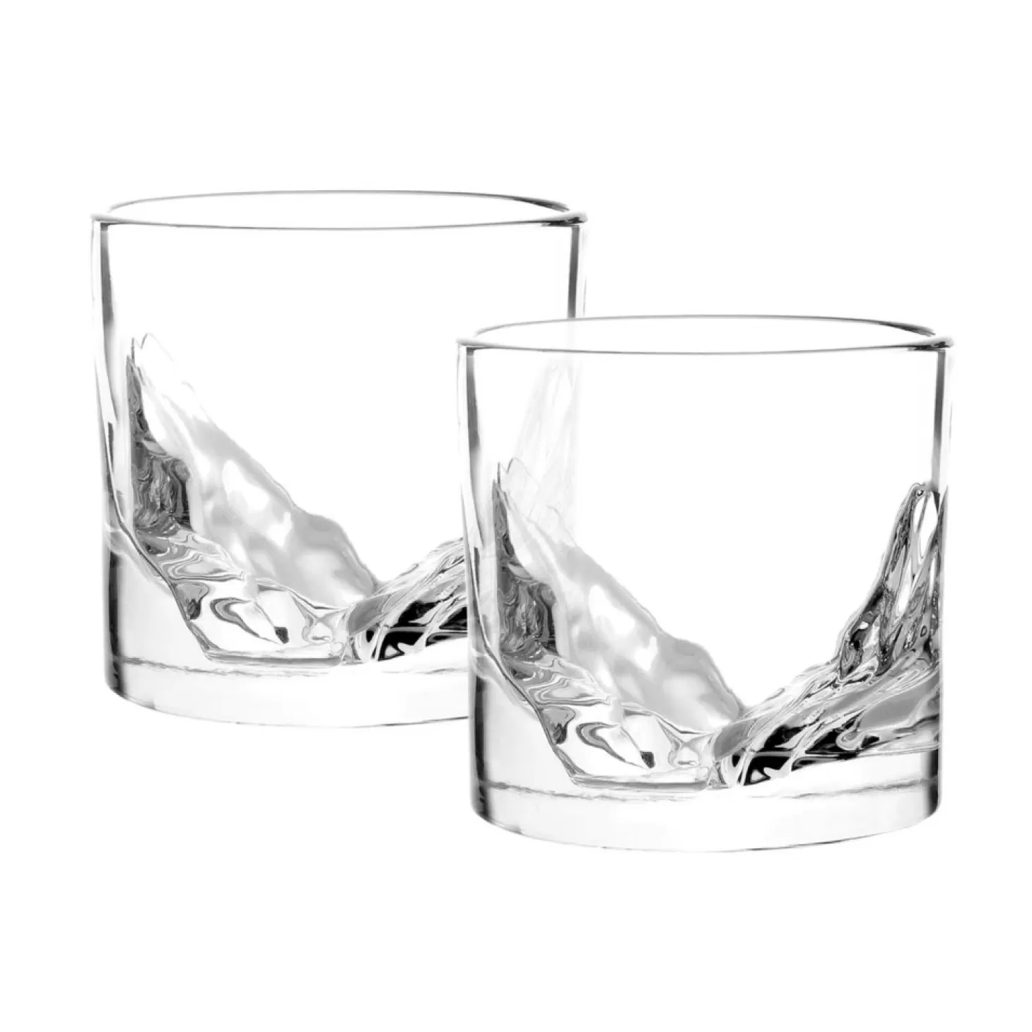 Glassware>Roger's Gardens Grand Canyon Crystal Whiskey Glasses - Set Of 2