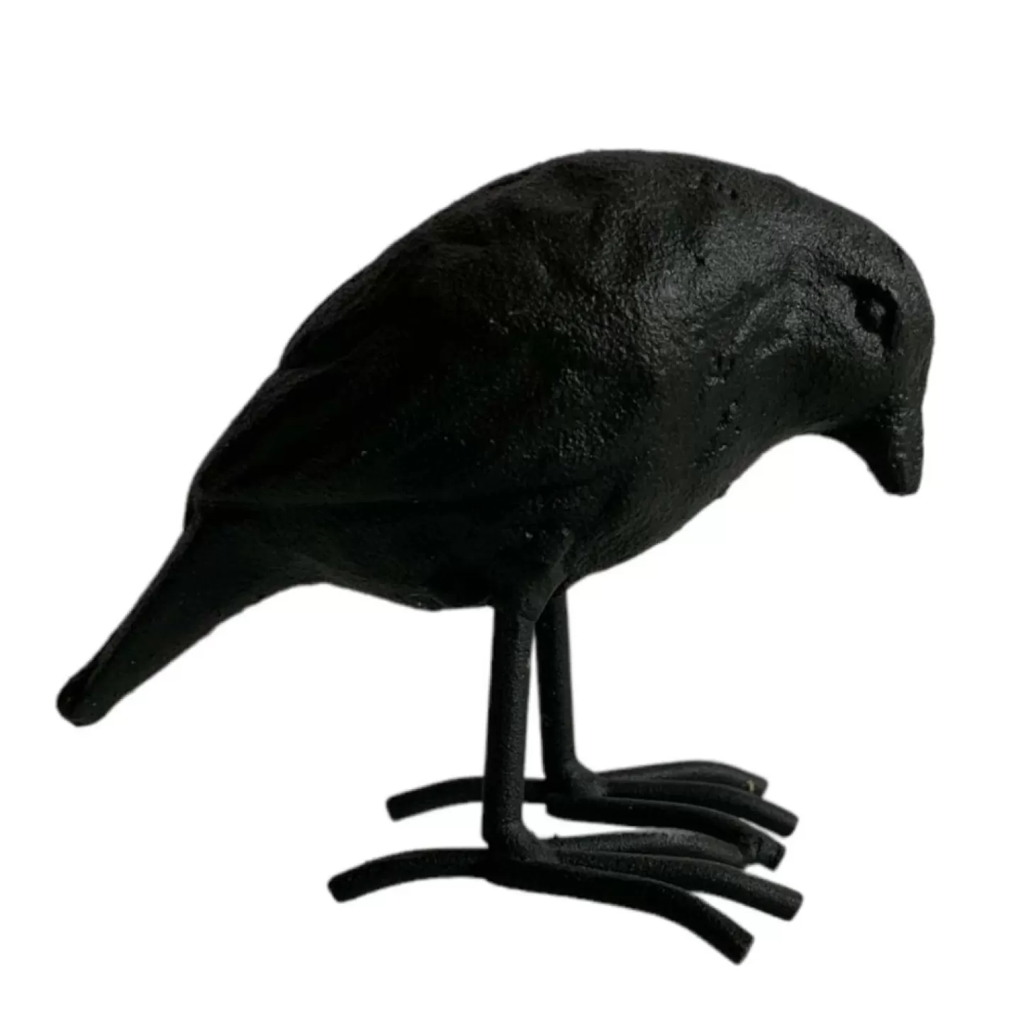 Halloween Decor>Roger's Gardens Iron Black Raven - 4" Tall