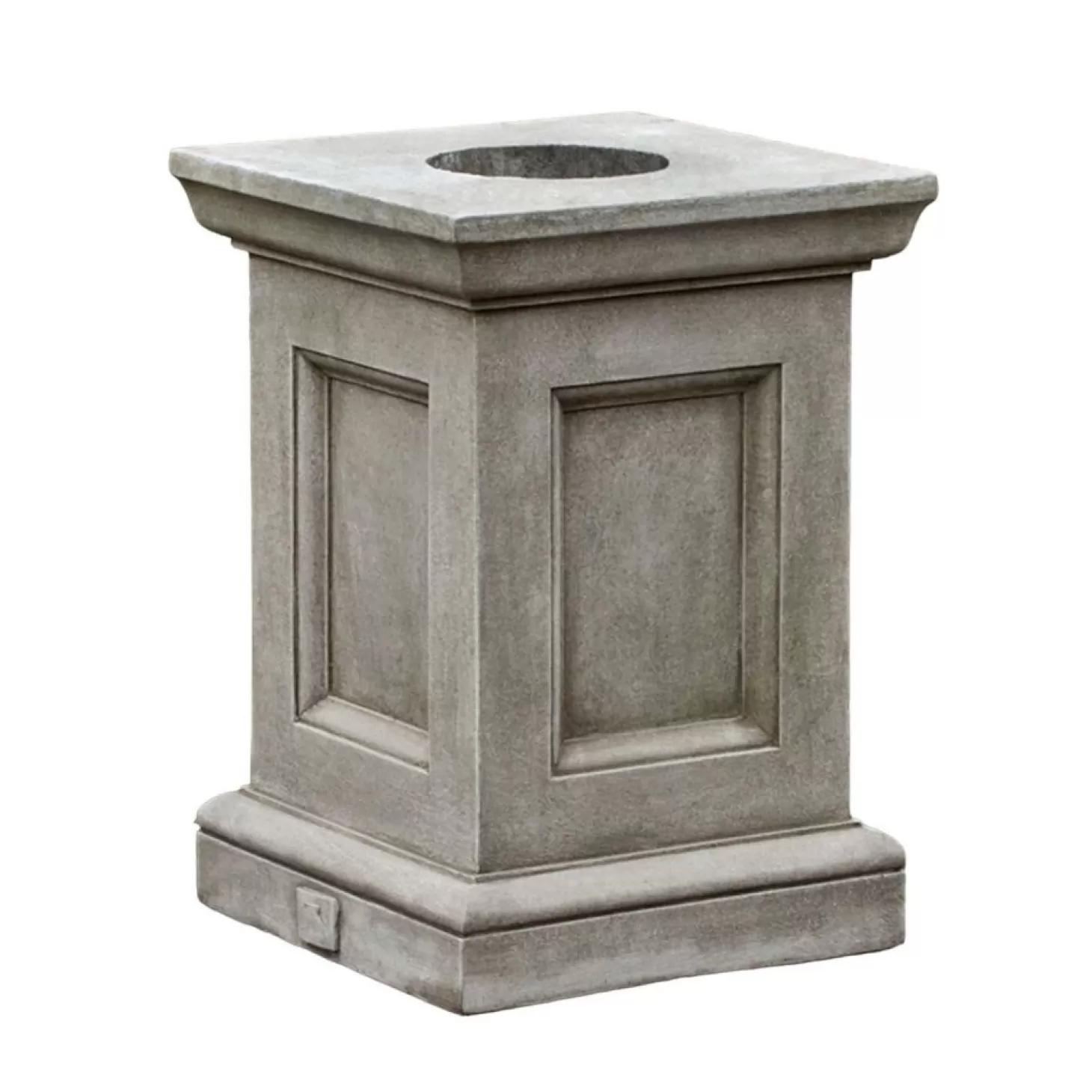 Pottery + Planters + Containers>Roger's Gardens Lead Antique Barnett Pedestal - 22" Tall