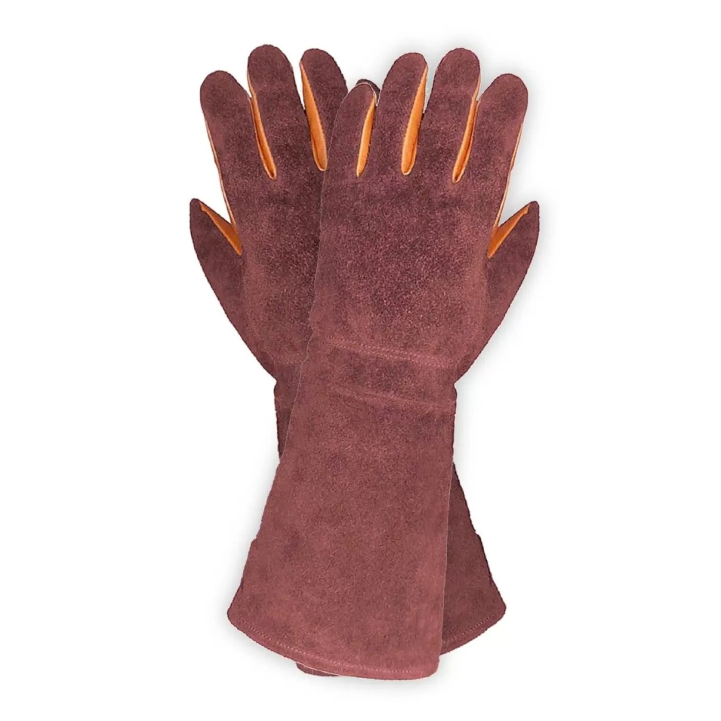 Garden Gloves + Tools + Accessories>Roger's Gardens Leather Pros Gloves - Brown