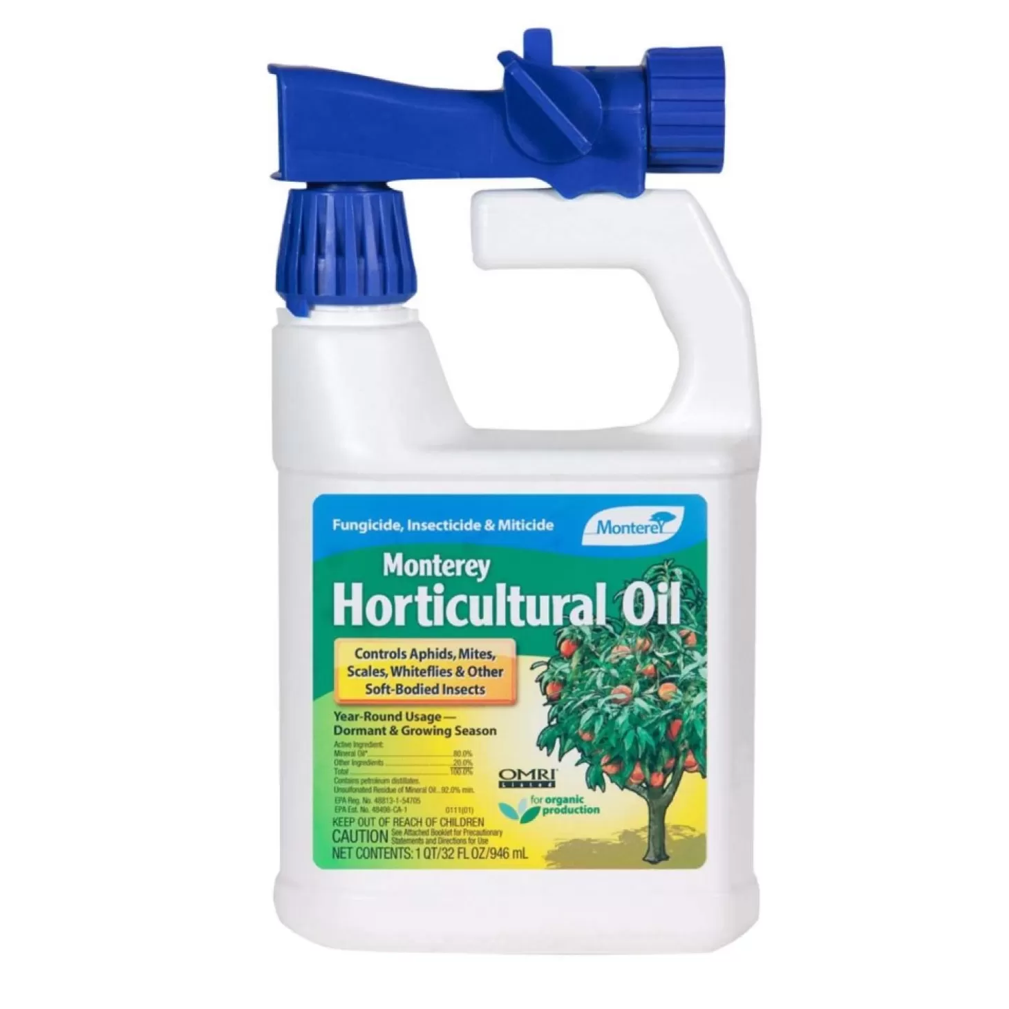 Soils + Fertilizers + Sprays>Roger's Gardens Monterey Horticultural Oil Fungicide, Insecticide & Miticide Ready To Spray - 32