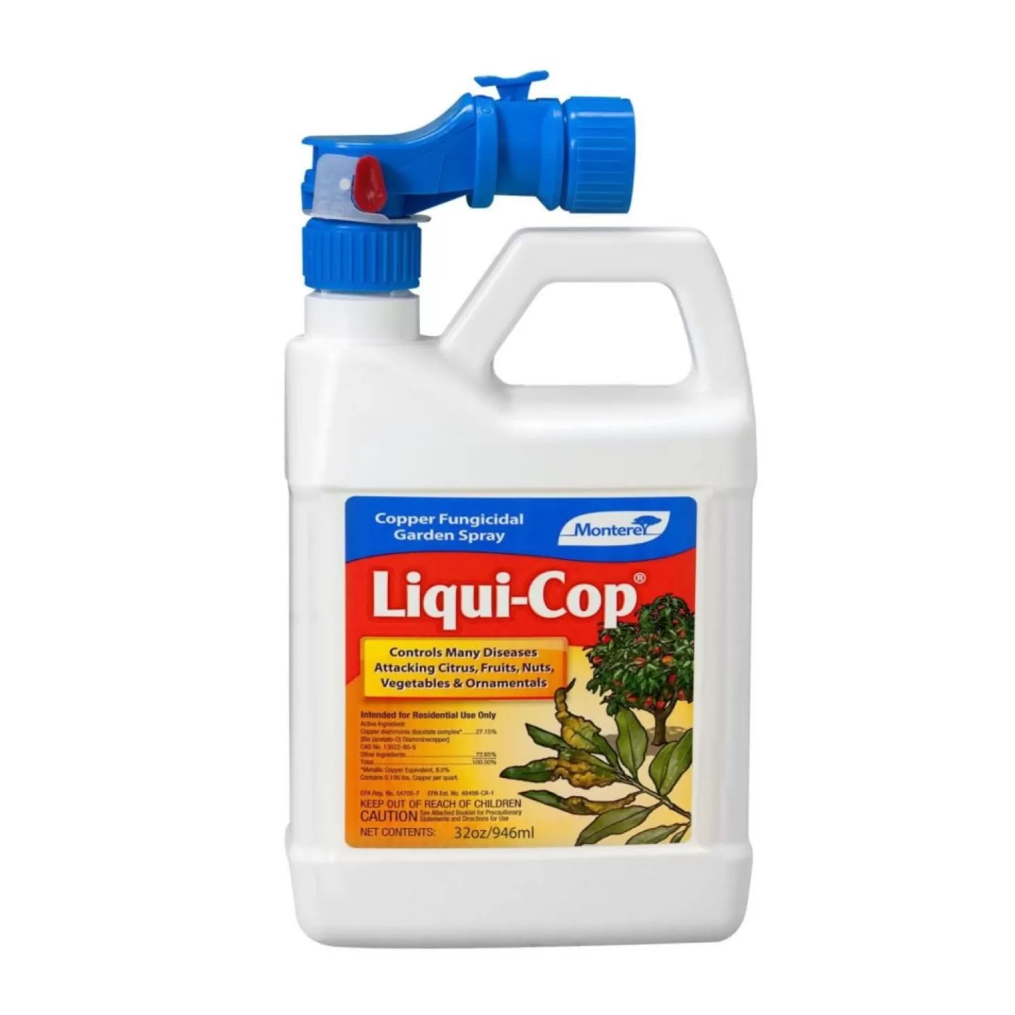 Soils + Fertilizers + Sprays>Roger's Gardens Monterey Liqui-Cop Copper Fungicide Ready To Spray - 32Oz