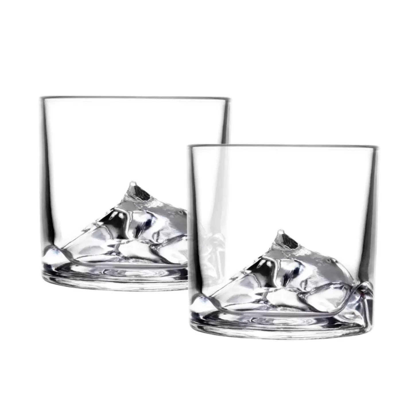 Glassware>Roger's Gardens Mt. Everest Crystal Whiskey Glasses - Set Of 2