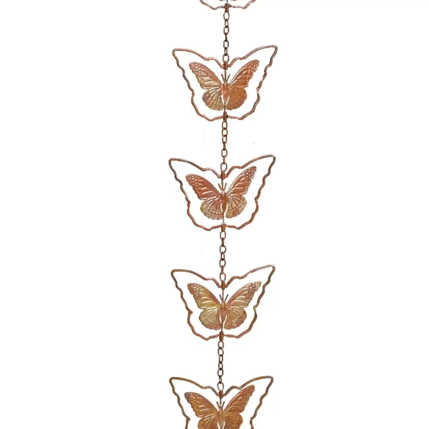 Garden Accents + Bird Feeders>Roger's Gardens Mystic Butterfly Rain Chain - 96" Long