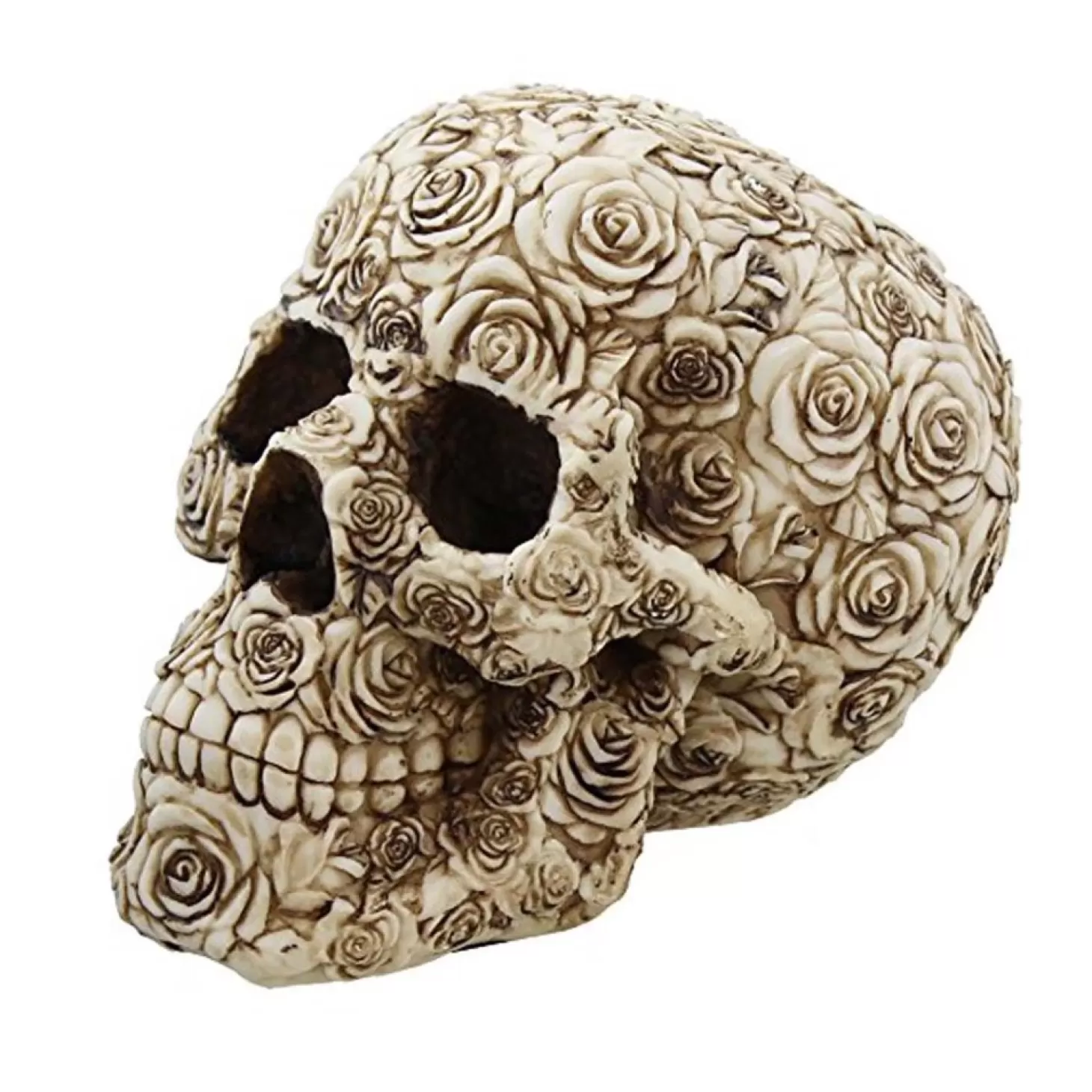 Halloween Decor>Roger's Gardens Mystic Rose Skull - 5" Tall