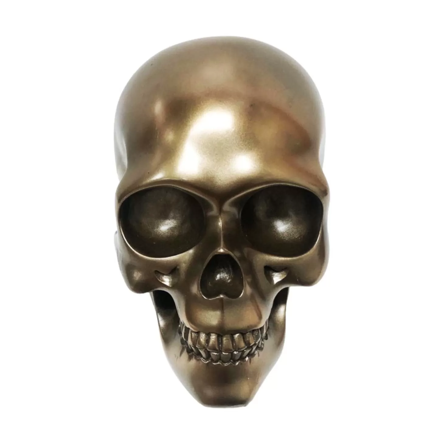 Halloween Decor>Roger's Gardens Mystical Bronze Skull - 5.25" Tall