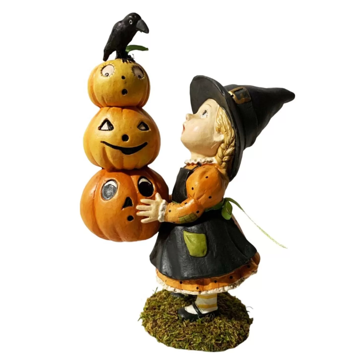 Halloween Decor>Roger's Gardens Pippa The Pumpkin Patch Girl - 6" Tall - Bethany Lowe