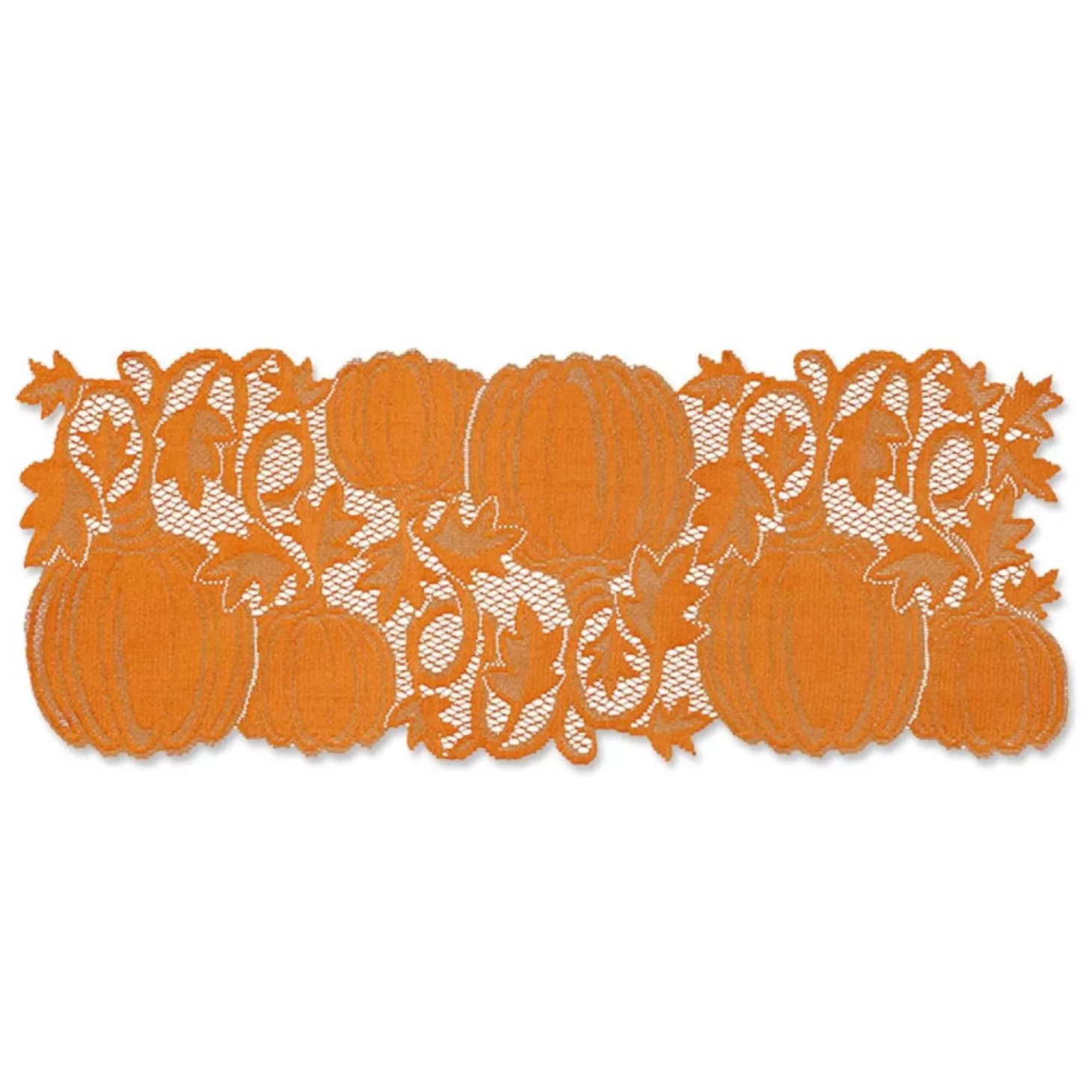 Halloween Decor>Roger's Gardens Pumpkin Vine Table Runner - 14" X 60"