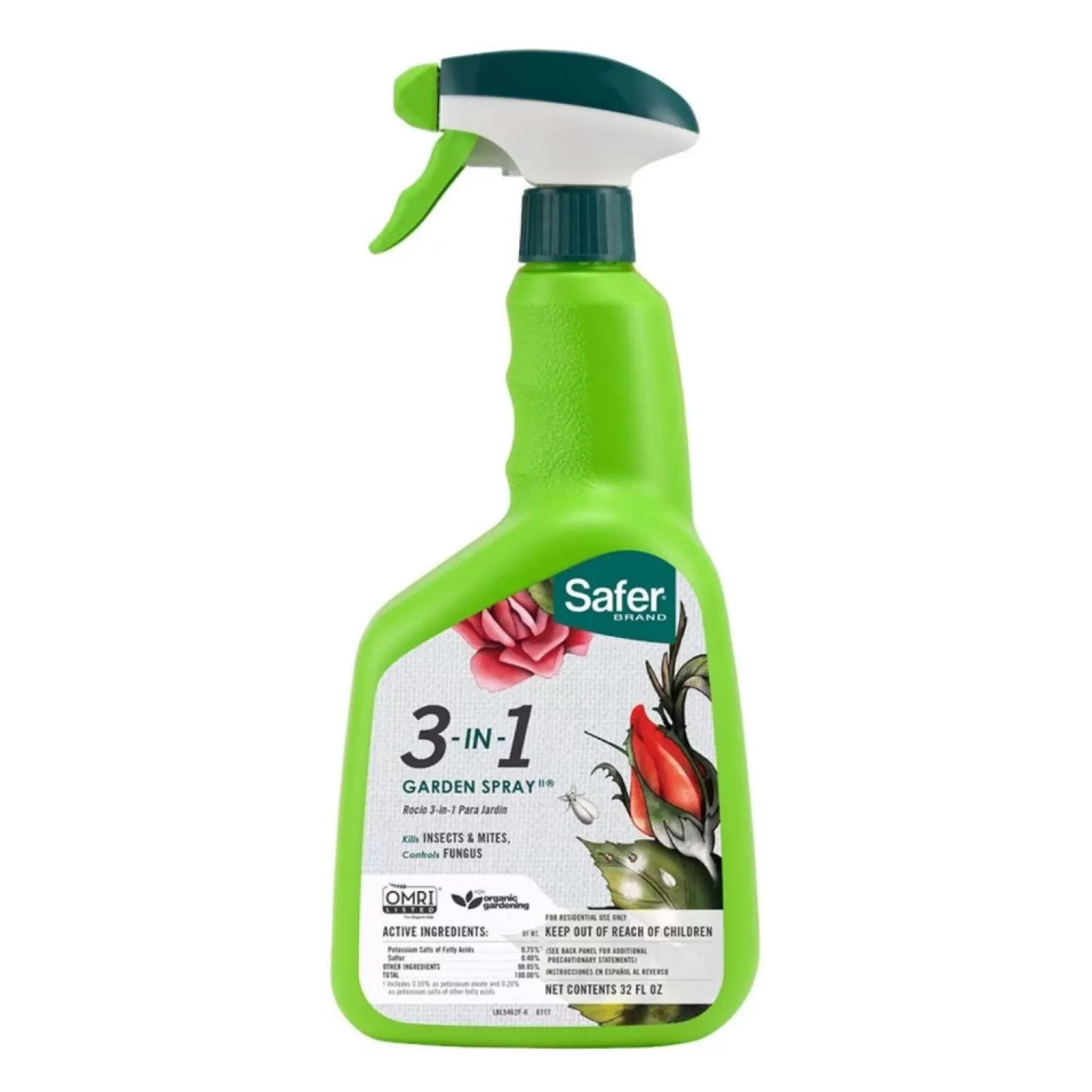 Soils + Fertilizers + Sprays>Roger's Gardens Safer Brand 3-In-1 Garden Spray - 32Oz