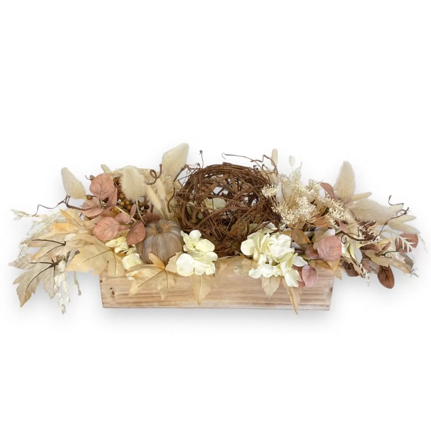 Decor Accents>Roger's Gardens Silk White Washed Box With Cream Florals