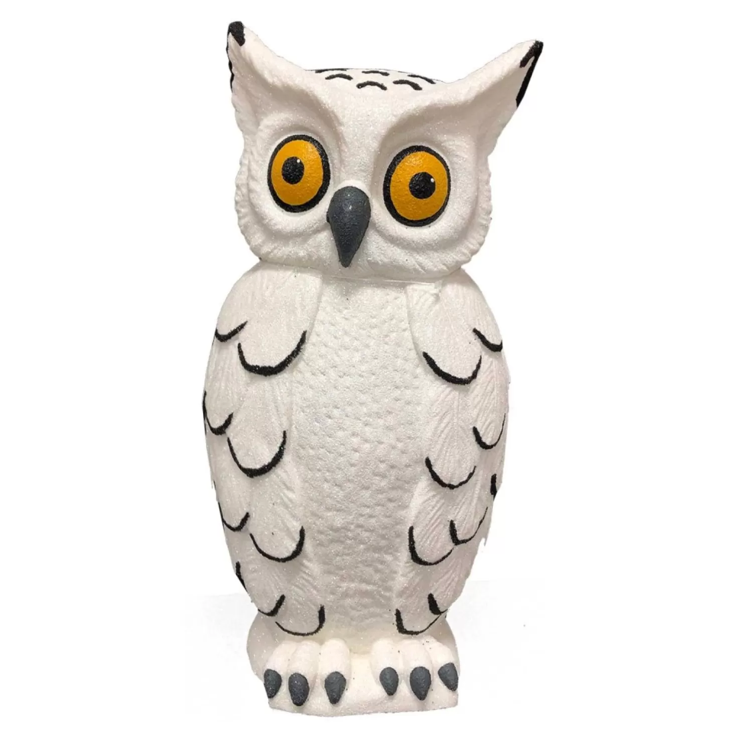 Halloween Decor>Roger's Gardens Snowy The Spooky White Owl - 17" Tall