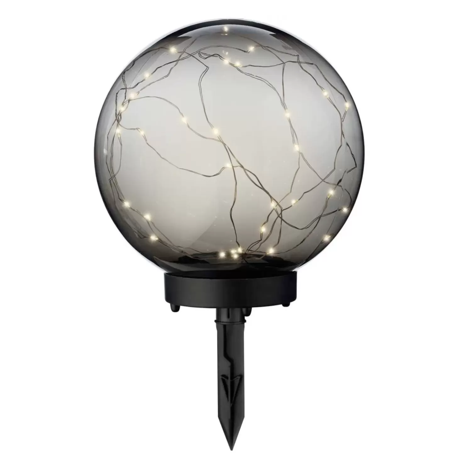 Garden Accents + Bird Feeders>Roger's Gardens Solar Acrylic Ball Light With Mounting Stake