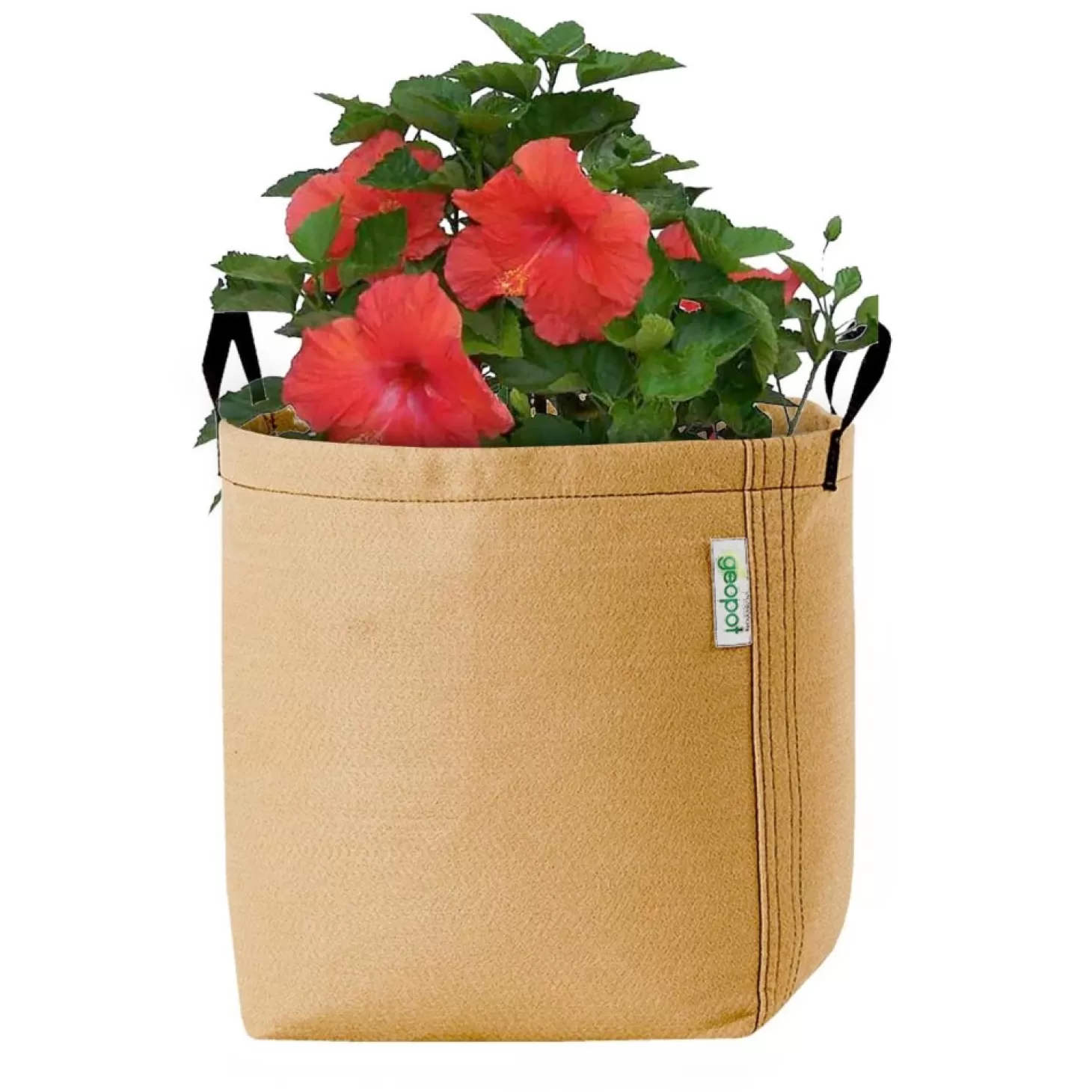 Garden Gloves + Tools + Accessories>Roger's Gardens Tan Geopot Fabric Bag - 15 Gallon