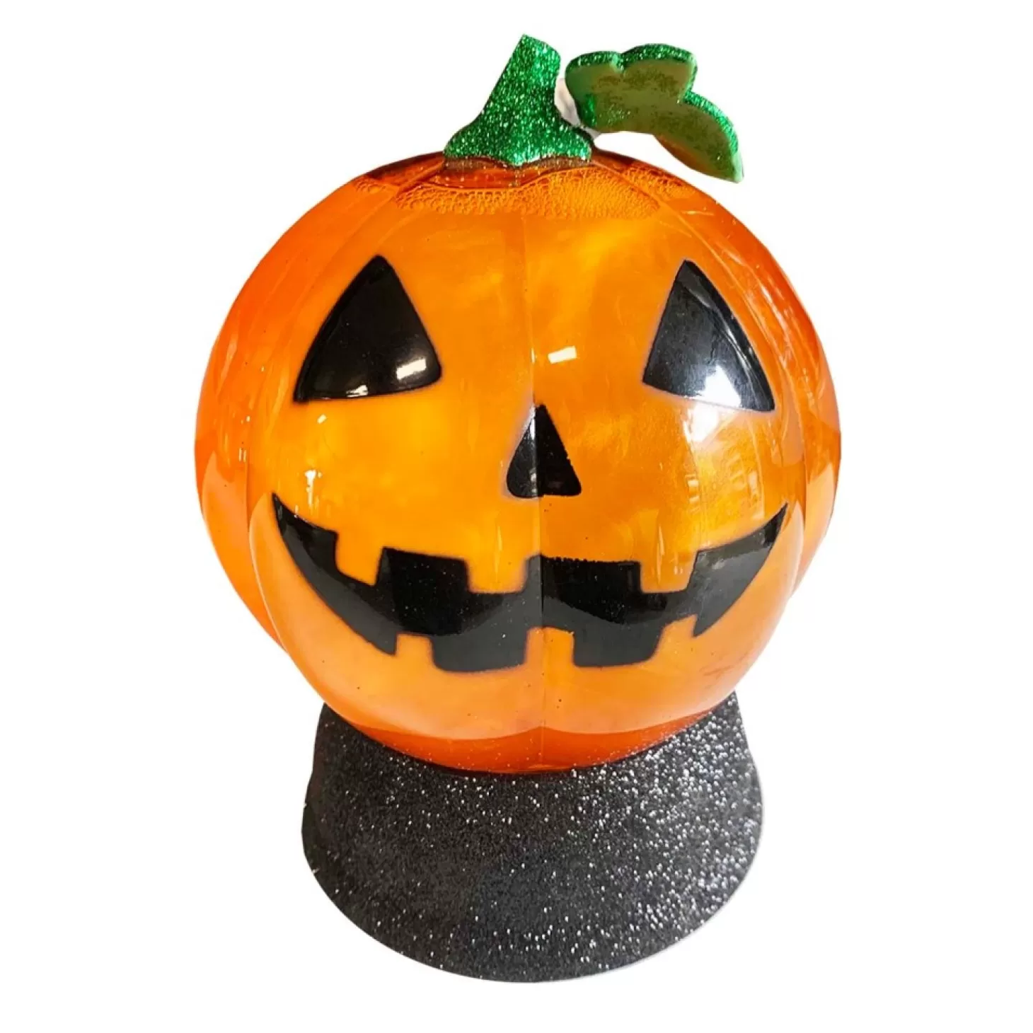 Halloween Decor>Roger's Gardens Whirling Shadows: Spinning Smoky Pumpkin Light - 7" Tall