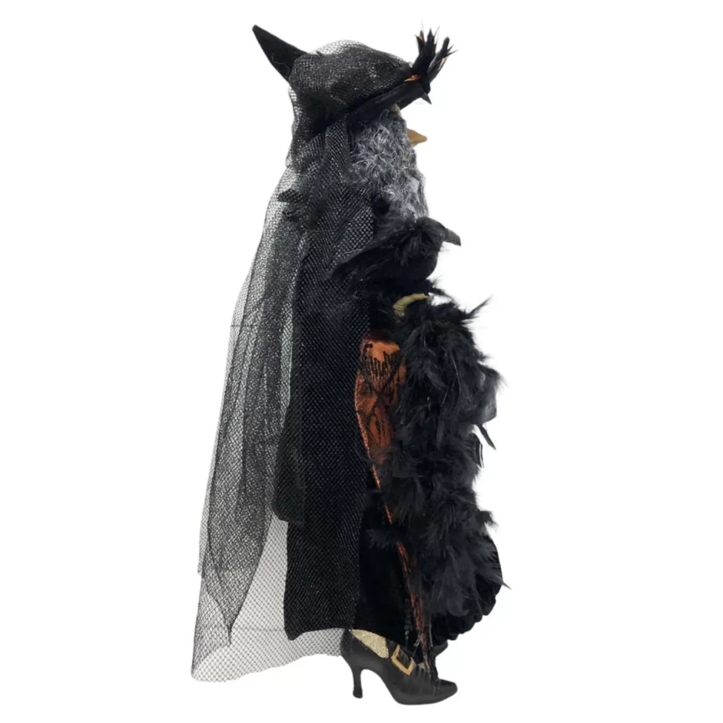 Halloween Decor>Roger's Gardens Willow The Orange Witch - 28" Tall