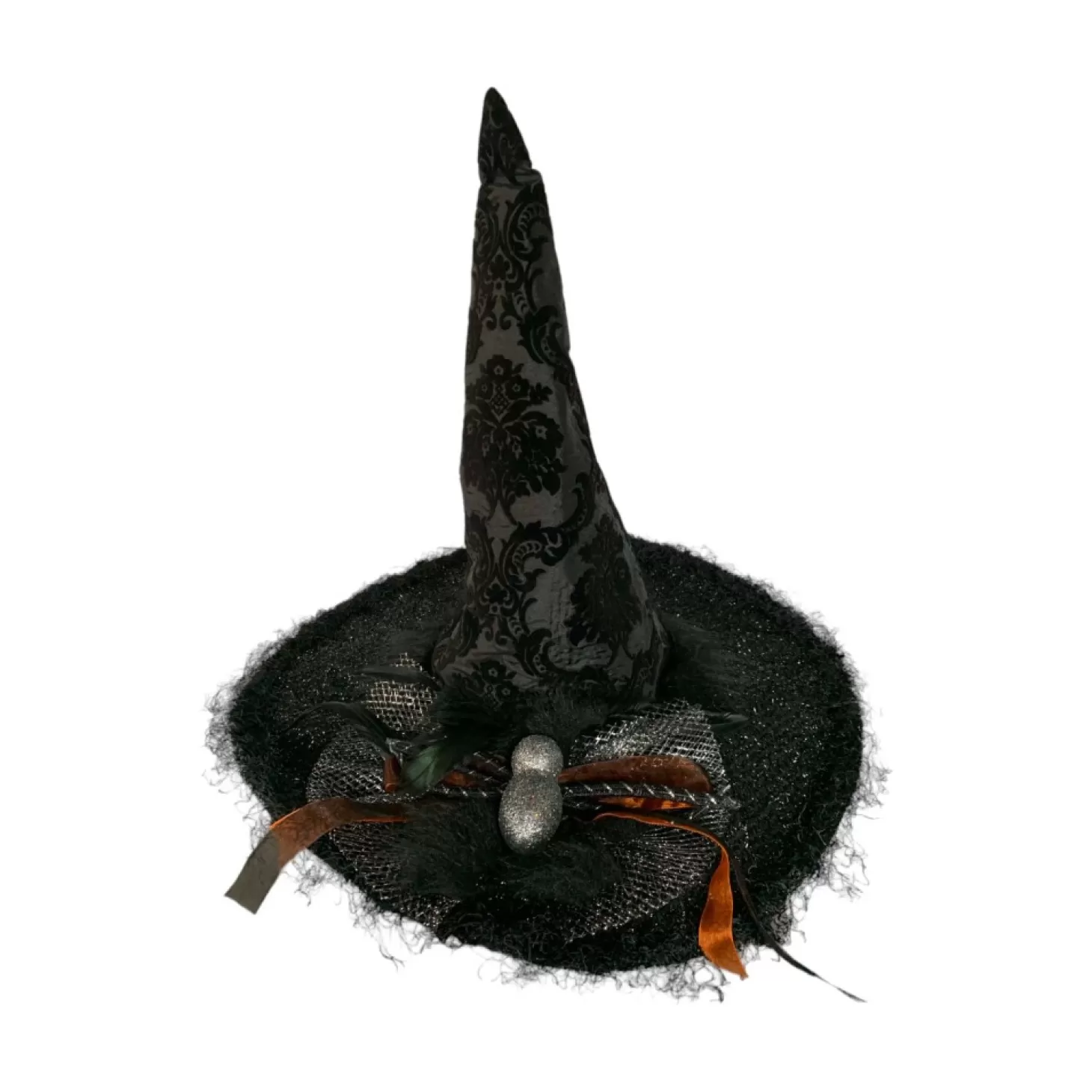 Halloween Decor>Roger's Gardens Witch's Hat With Spooky Spider - 19" Tall